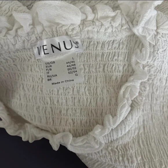 VENUS White Textured Blouse - Picture 4 of 5